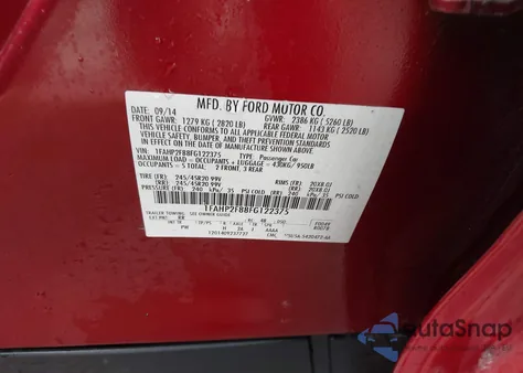 2015 Ford Taurus Limited from USA, damaged, VIN 1FAHP2F88FG122375